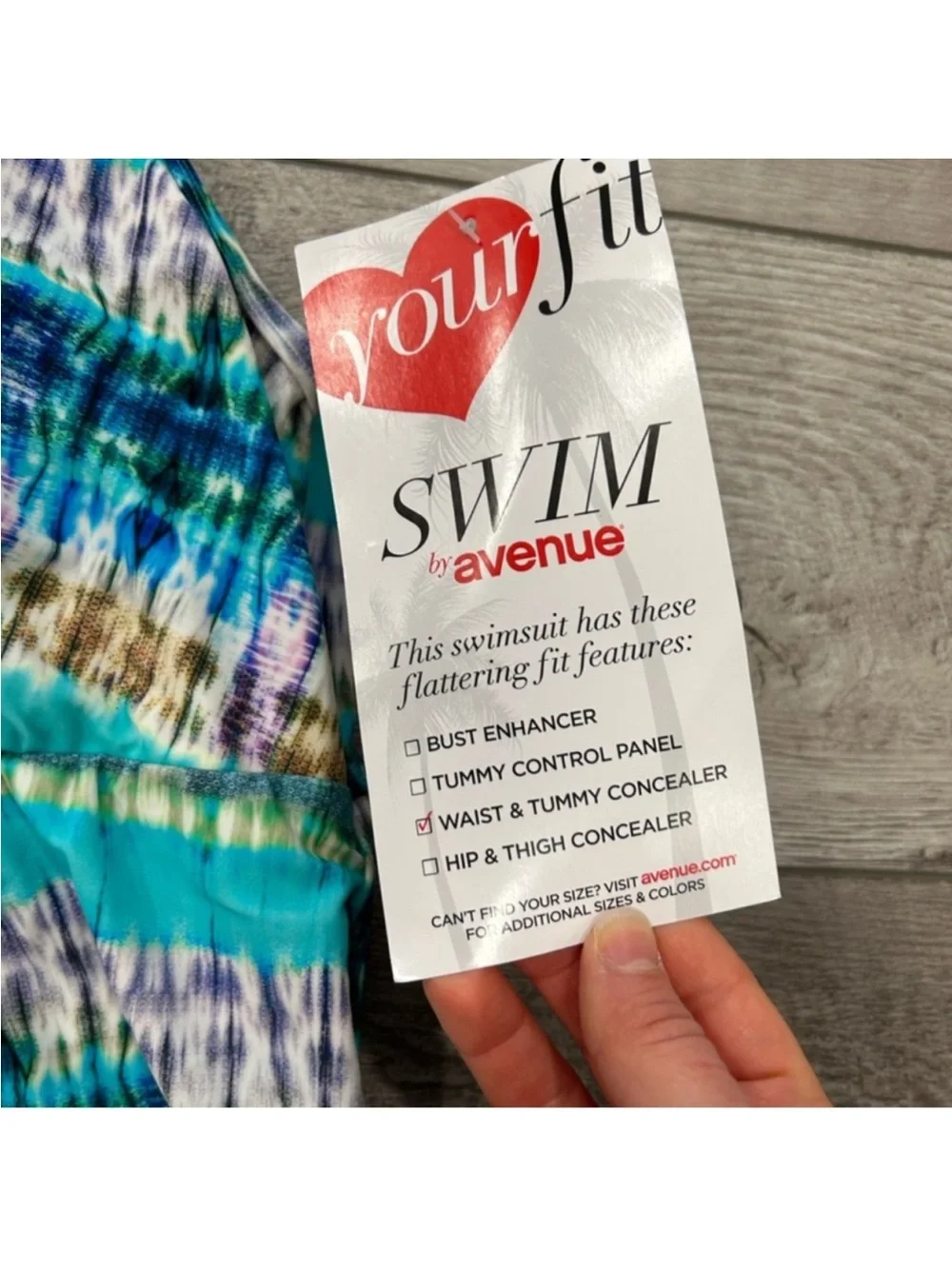 Avenue Teal Blue Multi-Stripe Crisscross Swim Top